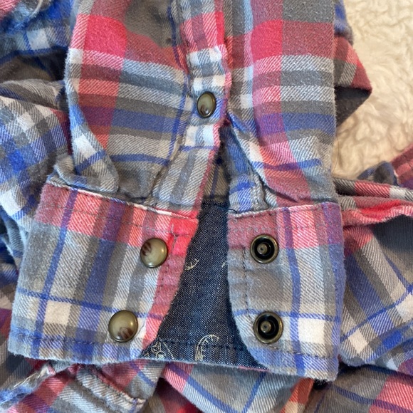 Jacks Girlfriend | Plaid Shirt w/paisley detail, Medium - Picture 8 of 8